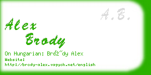 alex brody business card